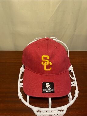 SC  Team Trojan  Kids 47 Brand Cardinal Red /Gold Strapback Cap O/S NWT